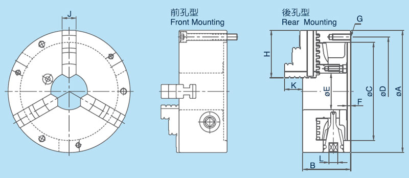 三爪卡盤