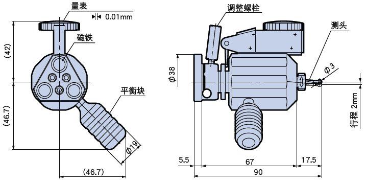 日本BIG 小型車床用定心測(cè)定器　定心工具 CTL-90