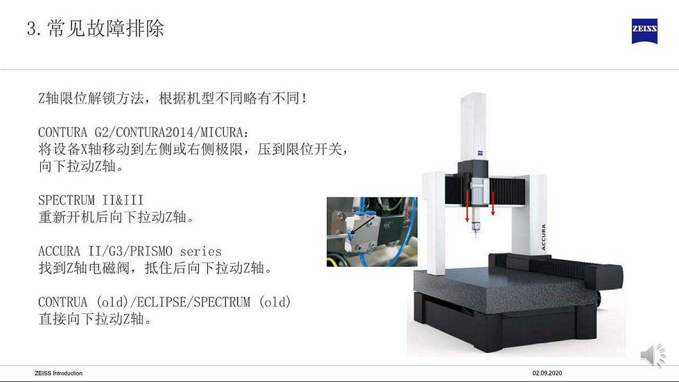 假期復(fù)工后蔡司三坐標(biāo)開機前準(zhǔn)備及常見問題